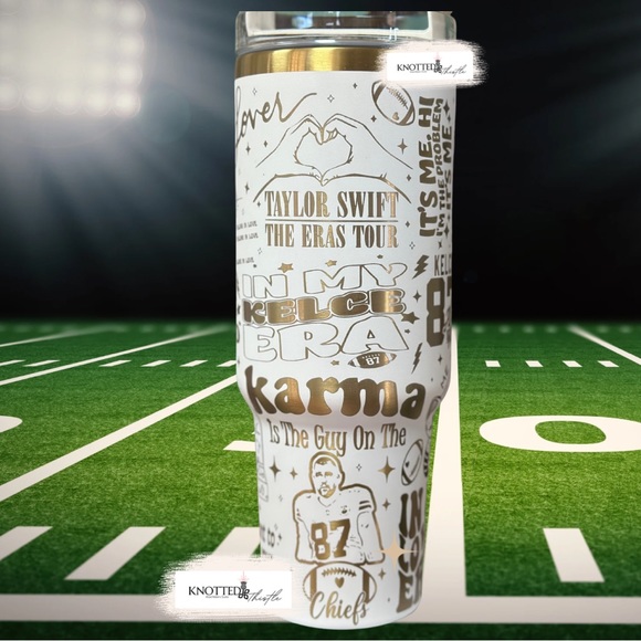 Swift Kelce Lover laser engraved 40oz Tumbler - Picture 2 of 2